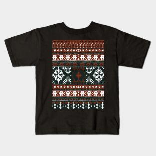 christmas seamless pattern design Kids T-Shirt